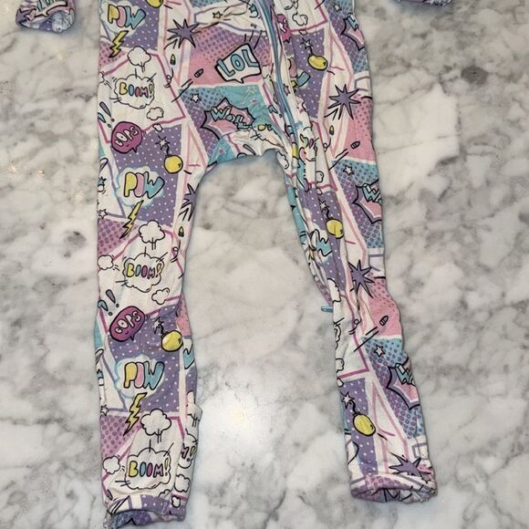 BELLABU BEAR COMIC PURPLE BAMBOO CONVERTIBLE FOOTIE 12/18M - Picture 8 of 10